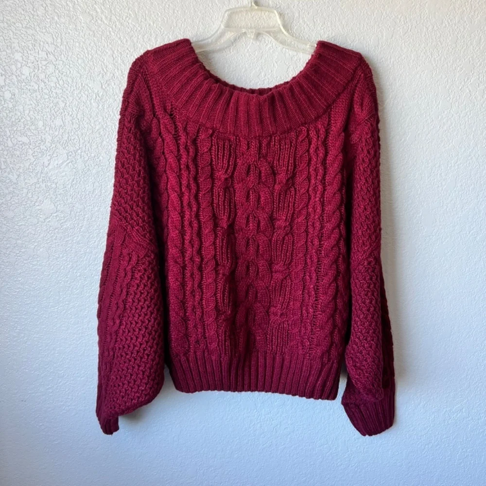 Anthropologie Melissa Cable Knit Chunky Sweater - Picture 2 of 9